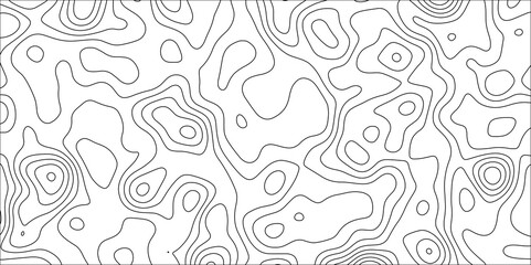 Contour map background. Geography scheme and terrain. Topography grid map. Stylized topographic contour map. Geographic line mountain relief. Abstract lines or wavy backdrop background.