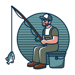 A man fishing 
