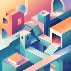 Fototapeta premium Abstract background architecture lines. modern architecture detail 