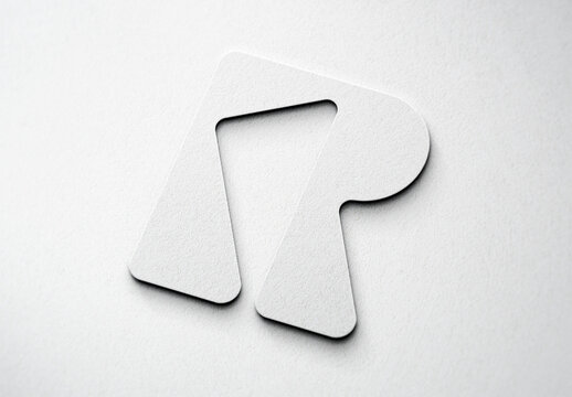 3D Stone Wall Logo Mockup Template Texture Paper Branding Brand Identity Effect