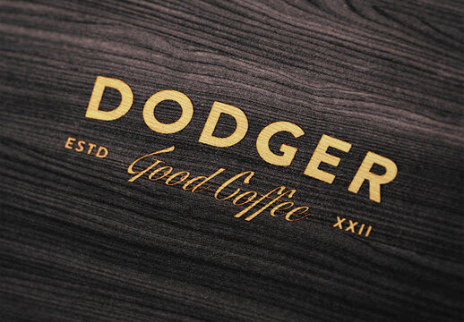 Wood Wooden Logo Mockup Template Texture Paper Branding Brand Identity Effect