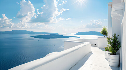 Fototapeta premium White architecture on Santorini island Greece. 