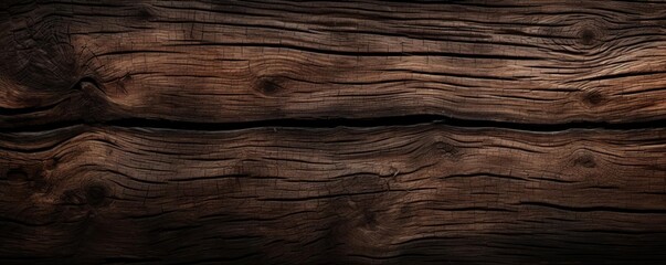 Artistic 4K shot of old wood, capturing the contrast between the dark lines and lighter wood tones under a warm light, suitable for premium backgrounds