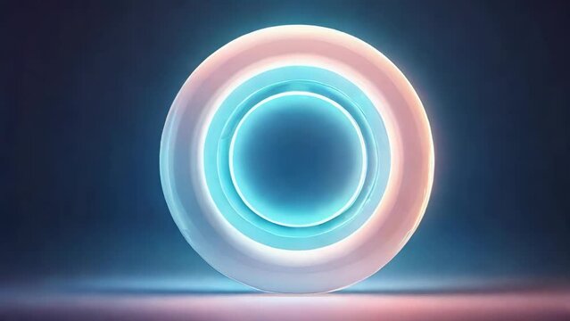 Glowing white futuristic circular shape