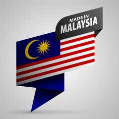 Fototapeta na wymiar Made in Malaysia graphic and label.