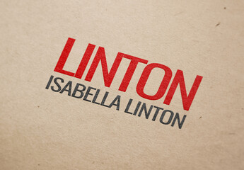 Recycled Logo Mockup Template Texture Paper Branding Brand Identity Effect