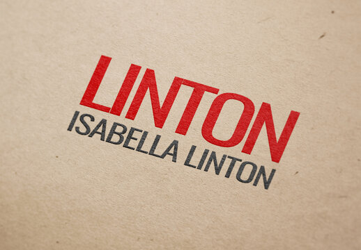 Recycled Logo Mockup Template Texture Paper Branding Brand Identity Effect