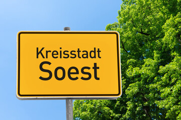 Ortseinfahrt, Kreisstadt Soest