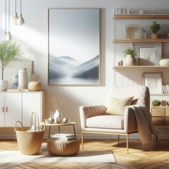 modern living room interior sofa Generative AI