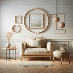 modern living room interior sofa Generative AI