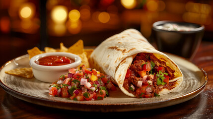 High-Resolution Digital Image of a Burrito, Vibrant and Appetizing