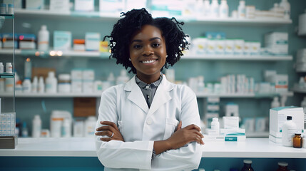pharmacist working in pharmacy