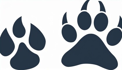 paw print icon on white background