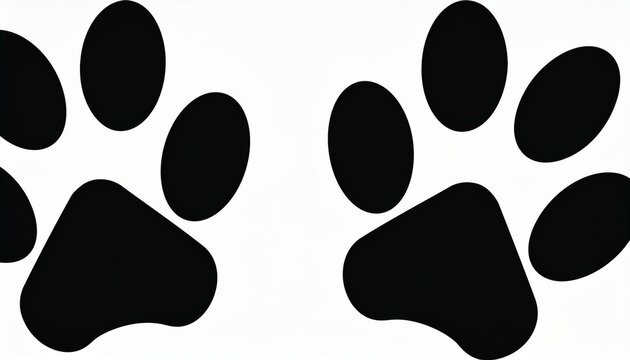 paw print icon on white background