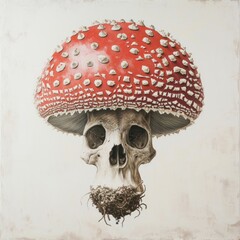 A poison mushroom painting art drawing.
