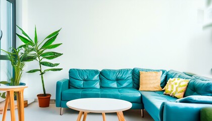 modern living room and plants