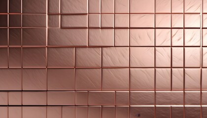 Squared and cubes pattern polished shiny pink rose gold slab concrete texture background