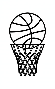 recommend clip art: basketball hoop and ball