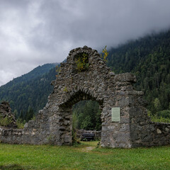 Remnants of Porta Claudia in the Alpine Landscape