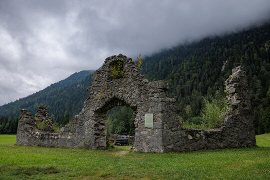 Remnants of Porta Claudia in the Alpine Landscape