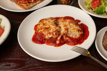 Chicken Parmesan on a plate
