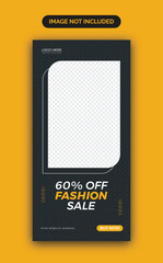Obraz premium Vector fashion sale instagram stories or roll up banner design