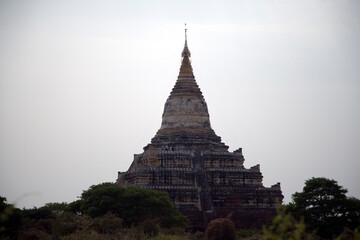 Myanmar Ancient city of Bagan on a sunny spring day