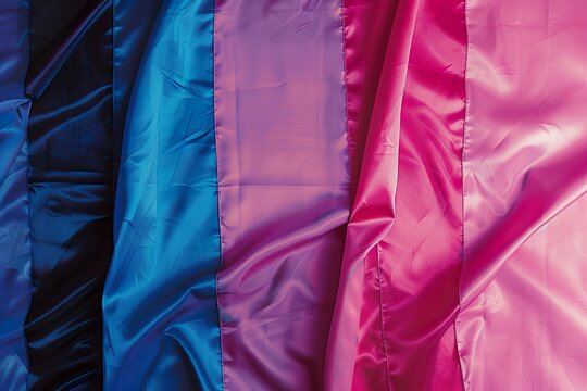 Bisexual pride flag, blue and pink colors