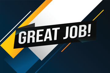 Great job word concept vector illustration with 3d lines style for social media landing page, template, ui, web, mobile app, poster, banner, flyer, background, gift card, coupon, label, wallpaper Gre
