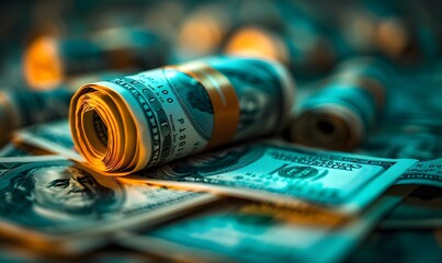 Financial Equipment In A Modern Style Background Wallpaper, business finance Investment, Generative AI