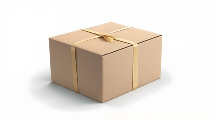 Package box suitable for shipping, placed on a white background.