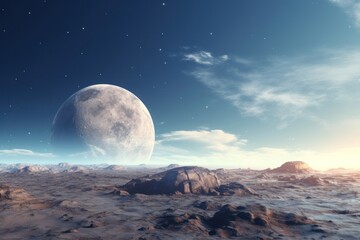 Naklejka na ściany i meble Moon sky landscape astronomy