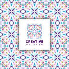 luxury colorful embroidery seamless pattern with abstract tiles fabric textile style