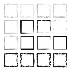 Assorted frames set. Grunge and classic borders. Gallery decoration elements. Vector illustration. EPS 10.