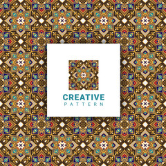 luxury vintage colorful embroidery seamless pattern with abstract tiles fabric textile style