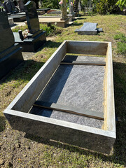 New marble tombstone ready for placing