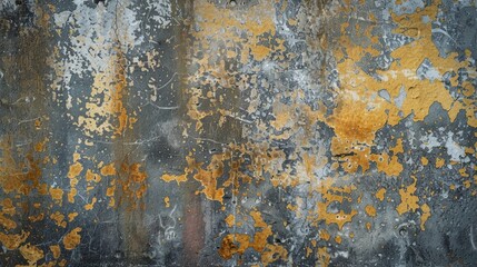 Wall painted in yellow close-up