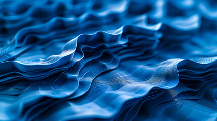 Fototapeta premium Blue Liquid Wave Abstract, Smooth Design and Futuristic Technology Background