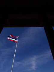 thai flag in the wind