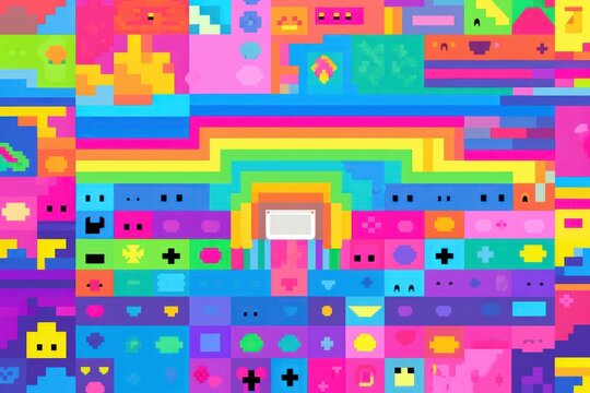 2d is kawaii rainbow backgrounds graphics pattern.