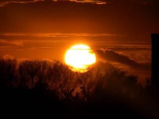 sunset in the mountains