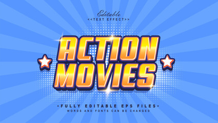 editable action movies text effect.typgography logo