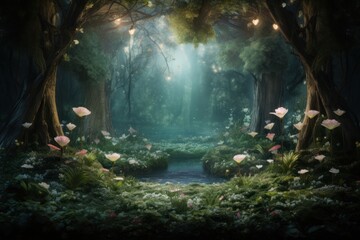 Magical forest woodland outdoors nature