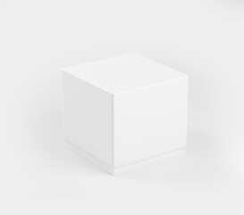 White Rectangular Box, Light Candle Box packaging, 3d Rendered isolated on light background