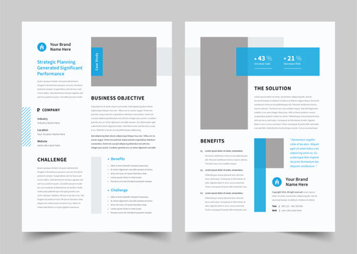 Case study template, Corporate Case Study template Design, Double side flyer template, a4 template