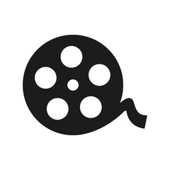 Camera Film Roll Flat Icon Isolated Vector Illustration