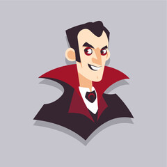 dracula vampire flat vector i...