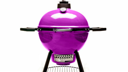 a pink BBQ grill, grilling, backyard grill, summer time
