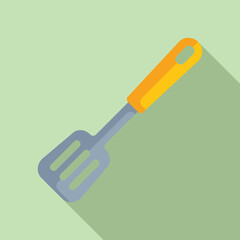 Traditional spatula icon flat vector. Cooking tool. Domestic utensils