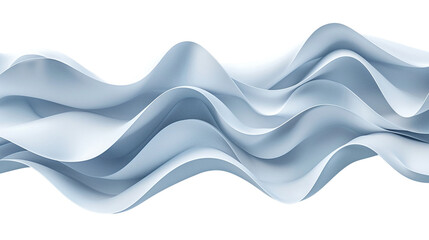 Abstract shapes in the form of waves Illustration of 3D rendering cartoon 2D  illustration on white background Looks minimalist